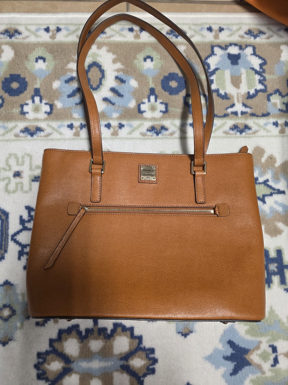 Dooney & Bourke Cognac Leather Shoulder Tote